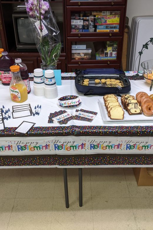 Table with breakfast foods